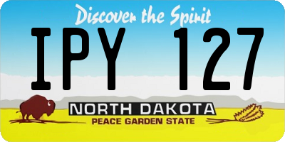 ND license plate IPY127