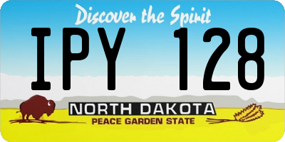 ND license plate IPY128