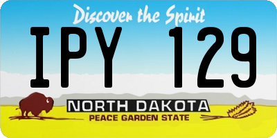 ND license plate IPY129
