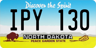 ND license plate IPY130