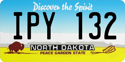 ND license plate IPY132