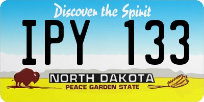 ND license plate IPY133