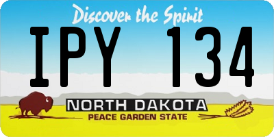 ND license plate IPY134