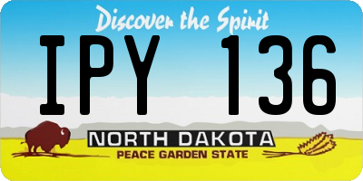 ND license plate IPY136