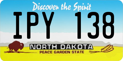 ND license plate IPY138