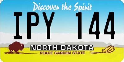ND license plate IPY144