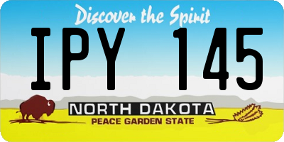 ND license plate IPY145