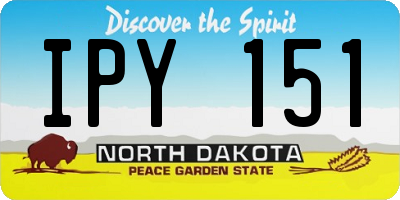 ND license plate IPY151