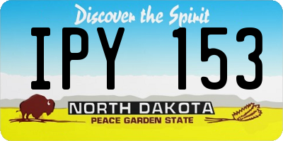 ND license plate IPY153