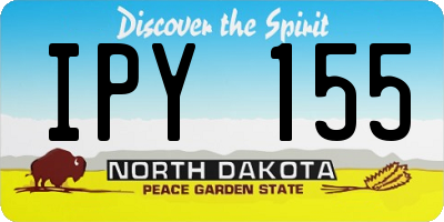 ND license plate IPY155