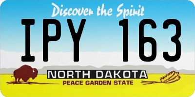 ND license plate IPY163
