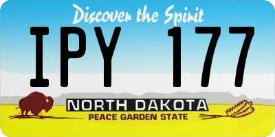 ND license plate IPY177