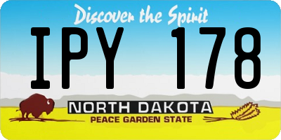 ND license plate IPY178