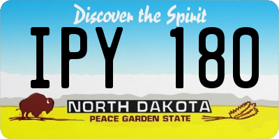 ND license plate IPY180