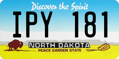ND license plate IPY181