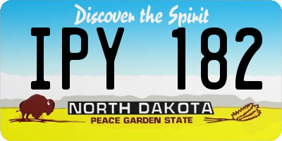 ND license plate IPY182