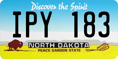 ND license plate IPY183