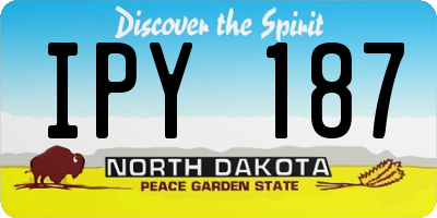 ND license plate IPY187