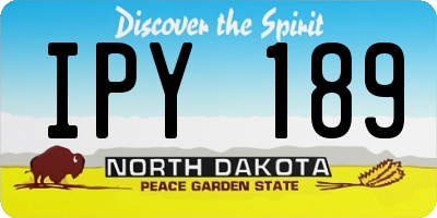 ND license plate IPY189