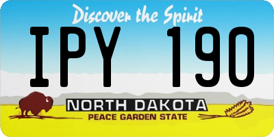 ND license plate IPY190