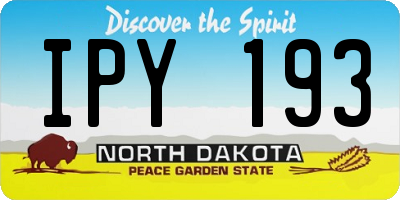 ND license plate IPY193
