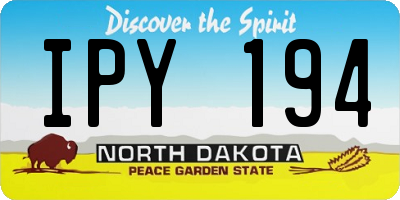 ND license plate IPY194