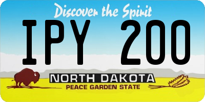ND license plate IPY200