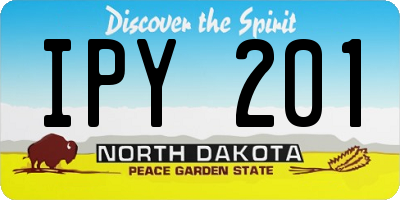 ND license plate IPY201