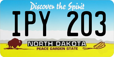 ND license plate IPY203