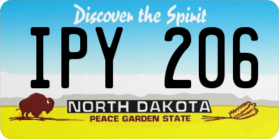 ND license plate IPY206
