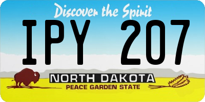 ND license plate IPY207