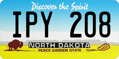 ND license plate IPY208