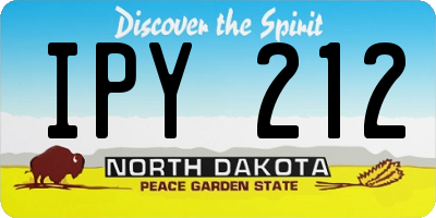 ND license plate IPY212