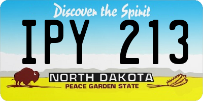 ND license plate IPY213