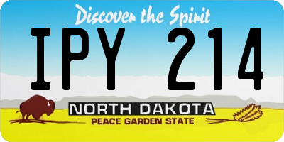 ND license plate IPY214