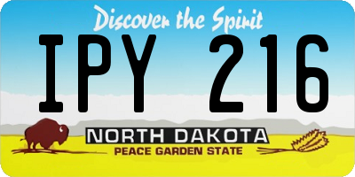 ND license plate IPY216
