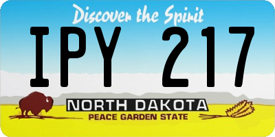 ND license plate IPY217