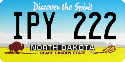ND license plate IPY222