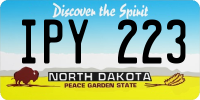 ND license plate IPY223