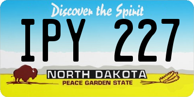 ND license plate IPY227