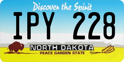 ND license plate IPY228