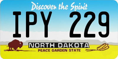 ND license plate IPY229