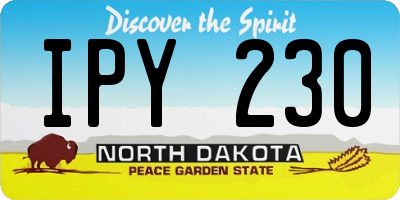 ND license plate IPY230