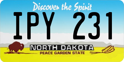 ND license plate IPY231