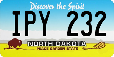 ND license plate IPY232