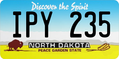 ND license plate IPY235