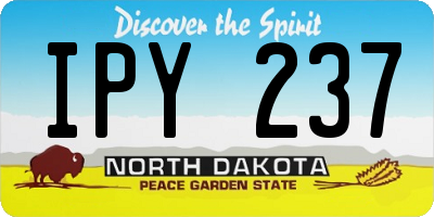 ND license plate IPY237