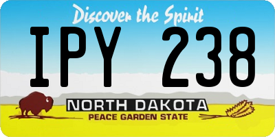 ND license plate IPY238