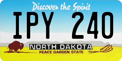 ND license plate IPY240