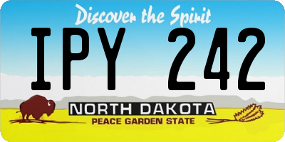 ND license plate IPY242
